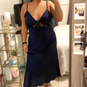 BOOHOO Satin Midi Dress